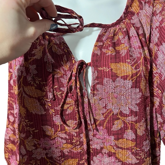 LOFT NWT - Womens Floral 3/4 Sleeve Blouse Sz. LG - Picture 3 of 9